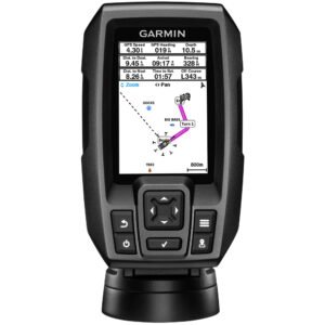 garmin striker 4 fishfinder worldwide version w/77/200khz 4 pin transducer w/transom & trolling motor mounts [010 01550 01]