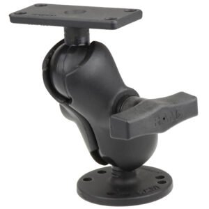 ram mount 1.5" ball mount w/2.5" round base, short arm 1.5" x 3" plate f/humminbird helix 5 only [ram 202 153 b 202u]