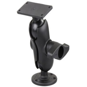 ram mount 2.25" ball mount w/3.68" round base & 2" x 5" rectangular base f/humminbird helix 9, 10 & 12 [ram d 202 25 c 202u]