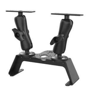 ram mount ram fishfinder deck kit w/dual marine electronic mount [ram ff1 d 115 2]