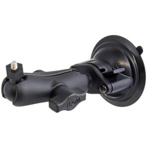ram mount suction cup mount w/1" ball, including m6 x 30 ss hex head bolt, f/raymarine dragonfly 4/5 wifish devices [ram b 224 1 379 m616u]