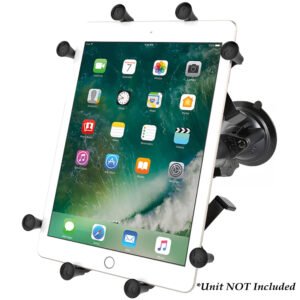 ram mount twist lock suction cup mount w/universal x grip cradle for 10" large tablets [ram b 166 un9u]