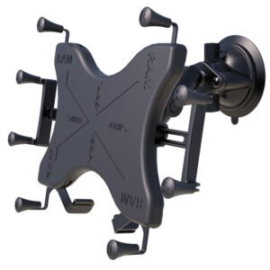 ram mount twist lock suction cup mount w/universal x grip cradle for 12" large tablets [ram b 166 un11u]